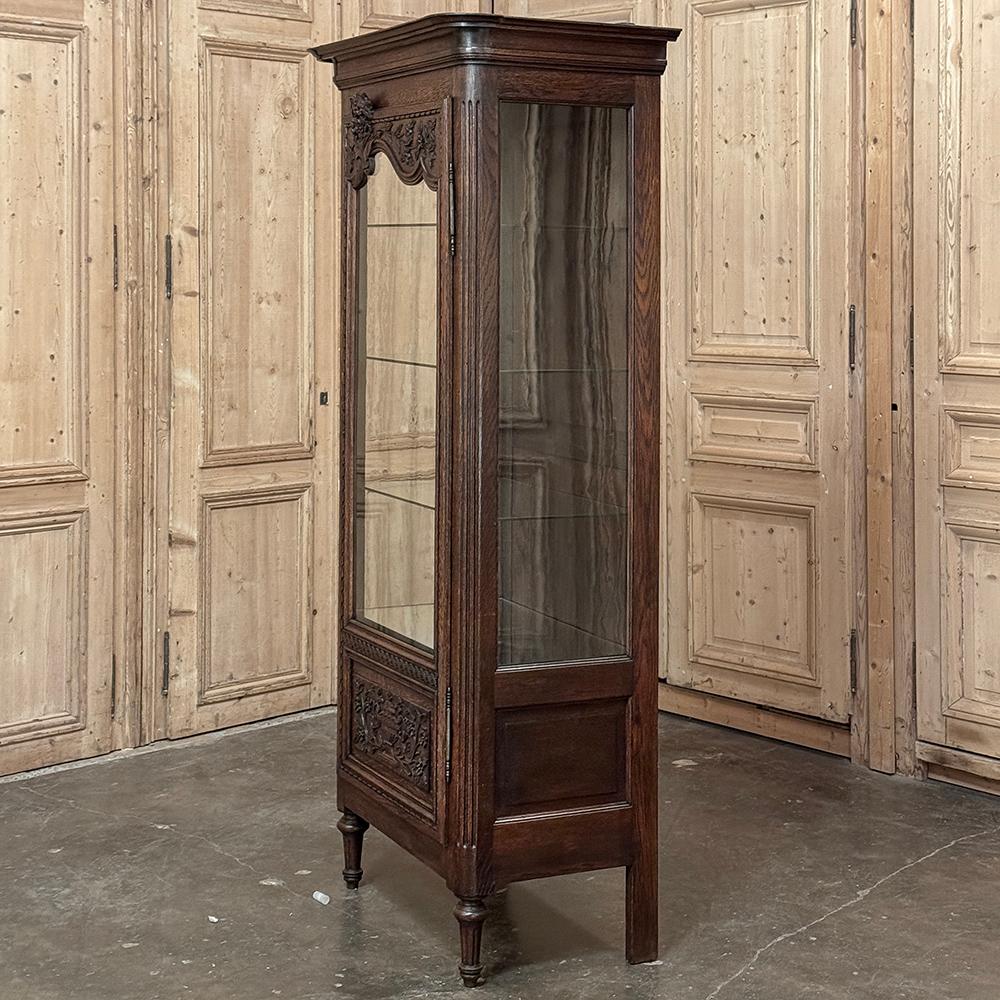 19th Century Country French Regence Vitrine ~ Curio Cabinet For Sale 9