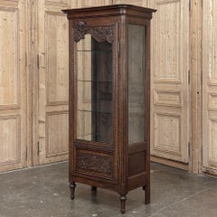 19th Century Country French Regence Vitrine ~ Curio Cabinet