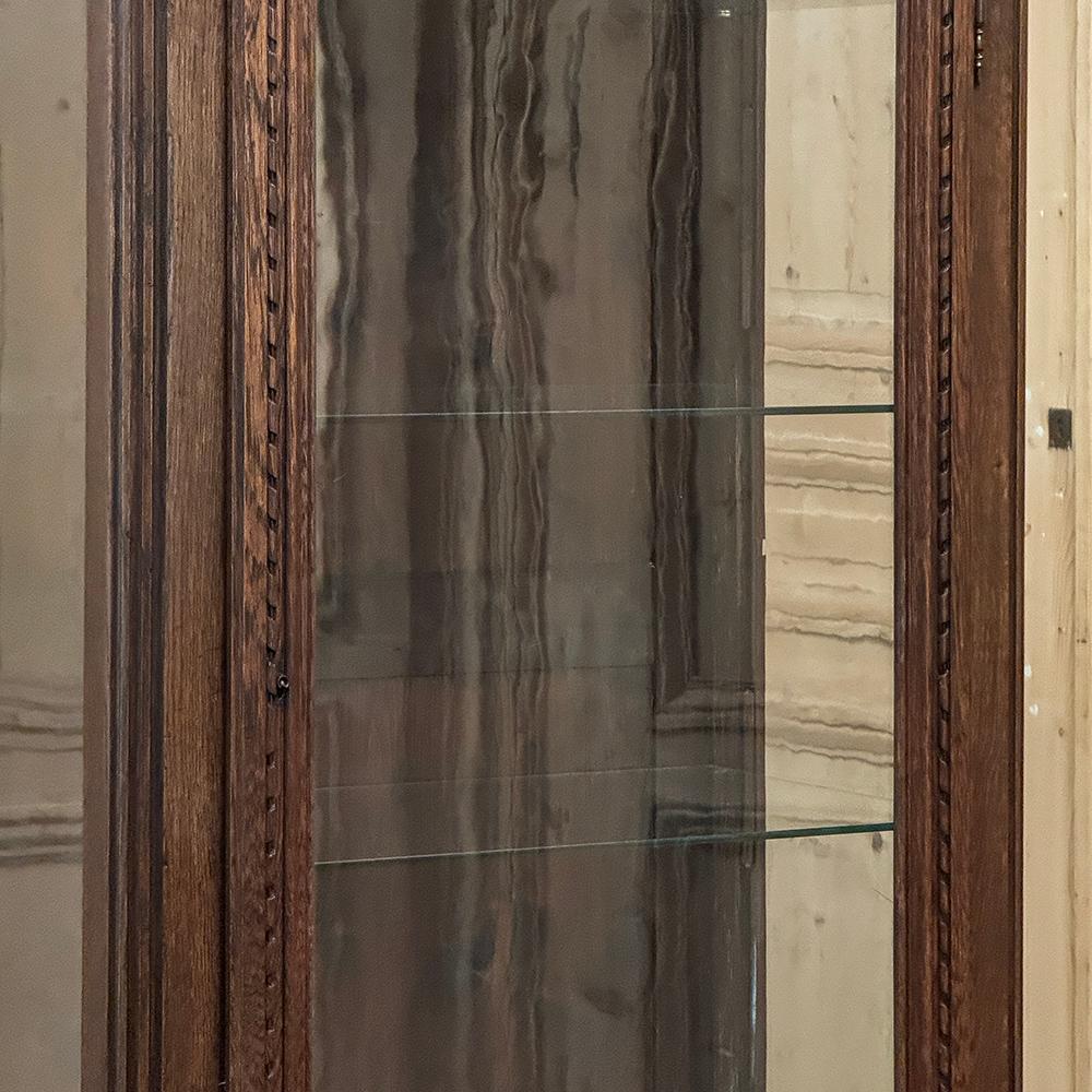 Brass 19th Century Country French Regence Vitrine ~ Curio Cabinet For Sale
