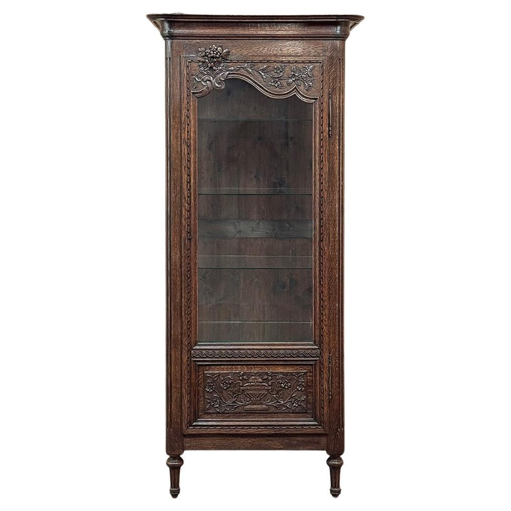 19th Century Country French Regence Vitrine ~ Curio Cabinet