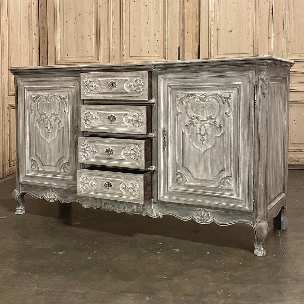 19th Century Country French Regence Whitewashed Buffet 5