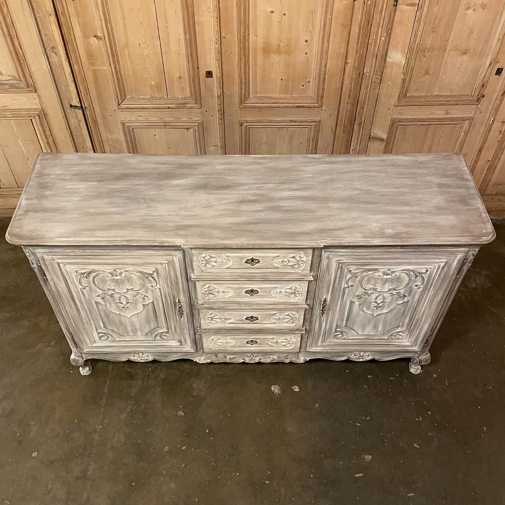 19th Century Country French Regence Whitewashed Buffet 7