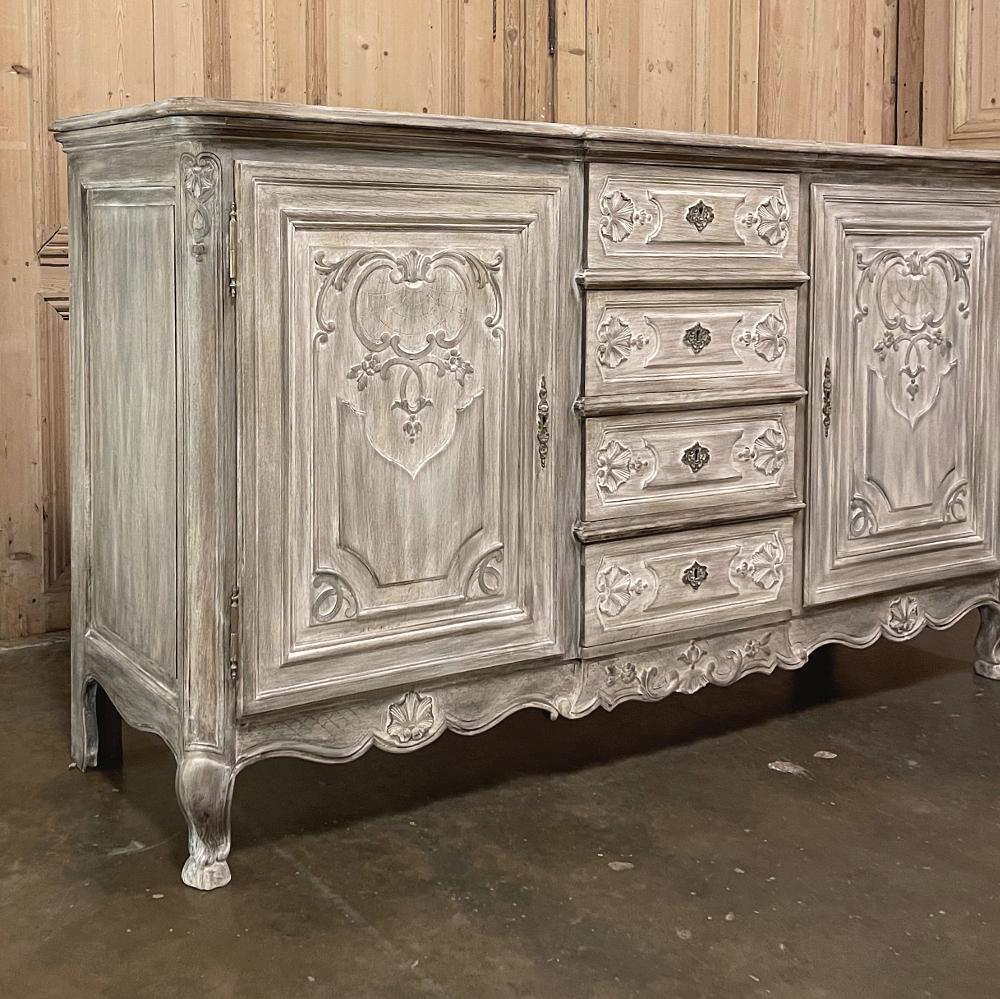 19th Century Country French Regence Whitewashed Buffet 2