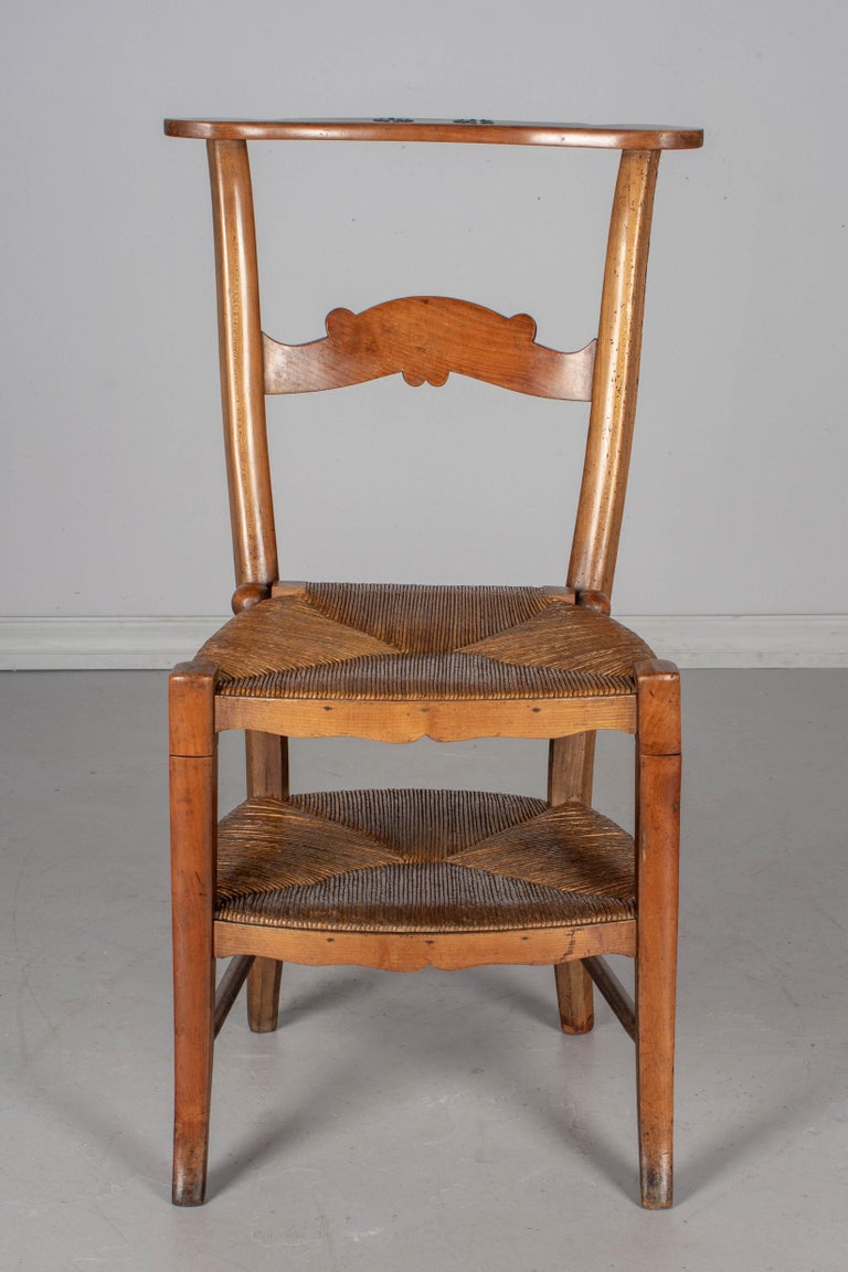 19th Century Country French Rush Seat Chair For Sale at 1stDibs