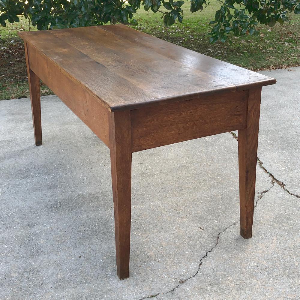 19th Century Country French Rustic Oak Desk 6