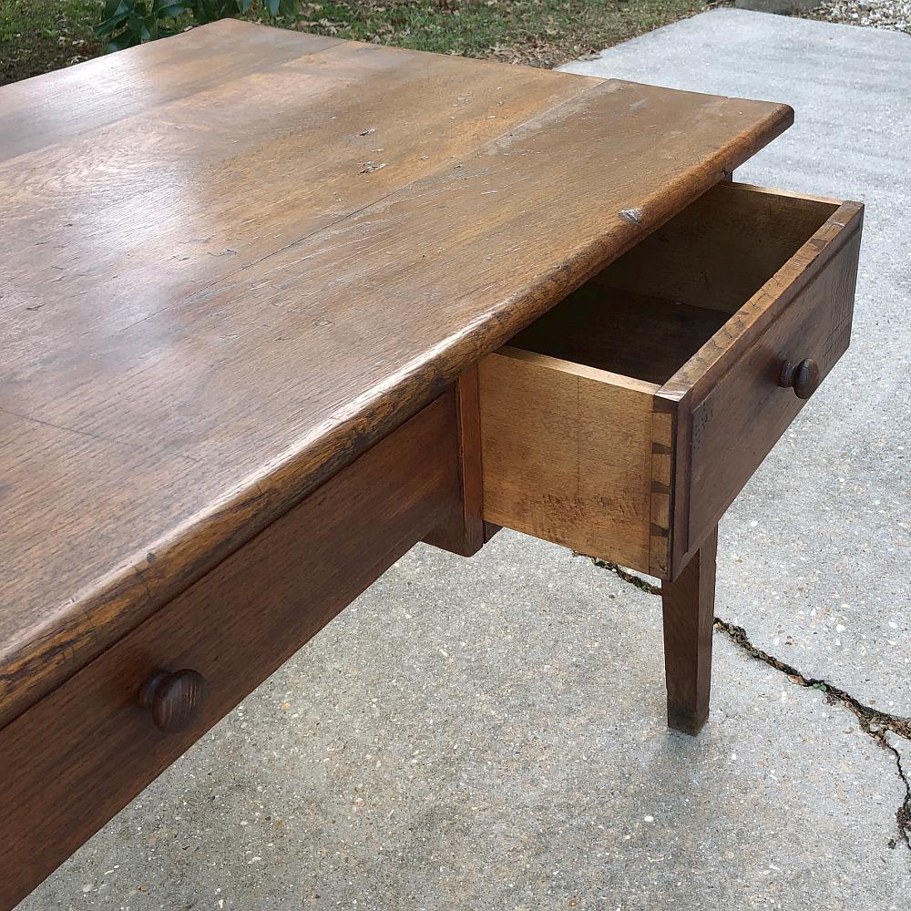 19th Century Country French Rustic Oak Desk 2