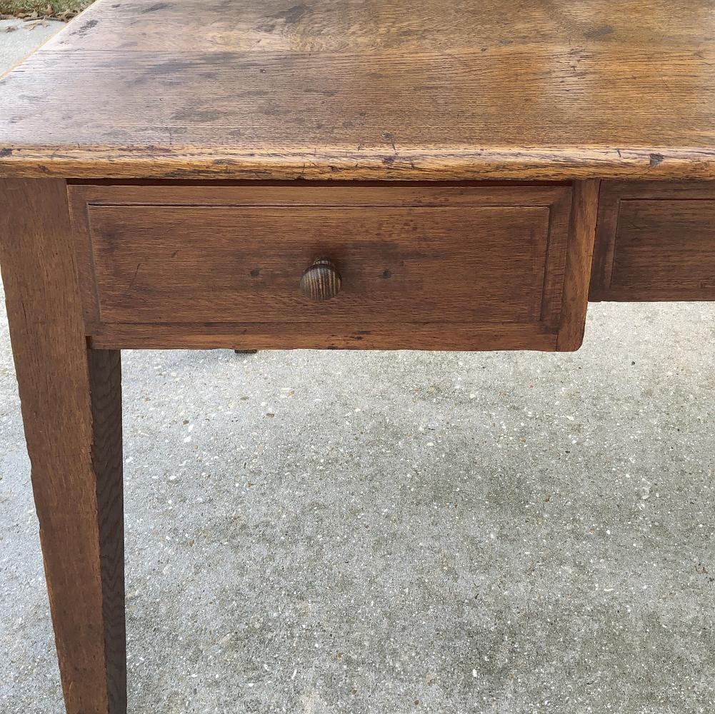 19th Century Country French Rustic Oak Desk 3