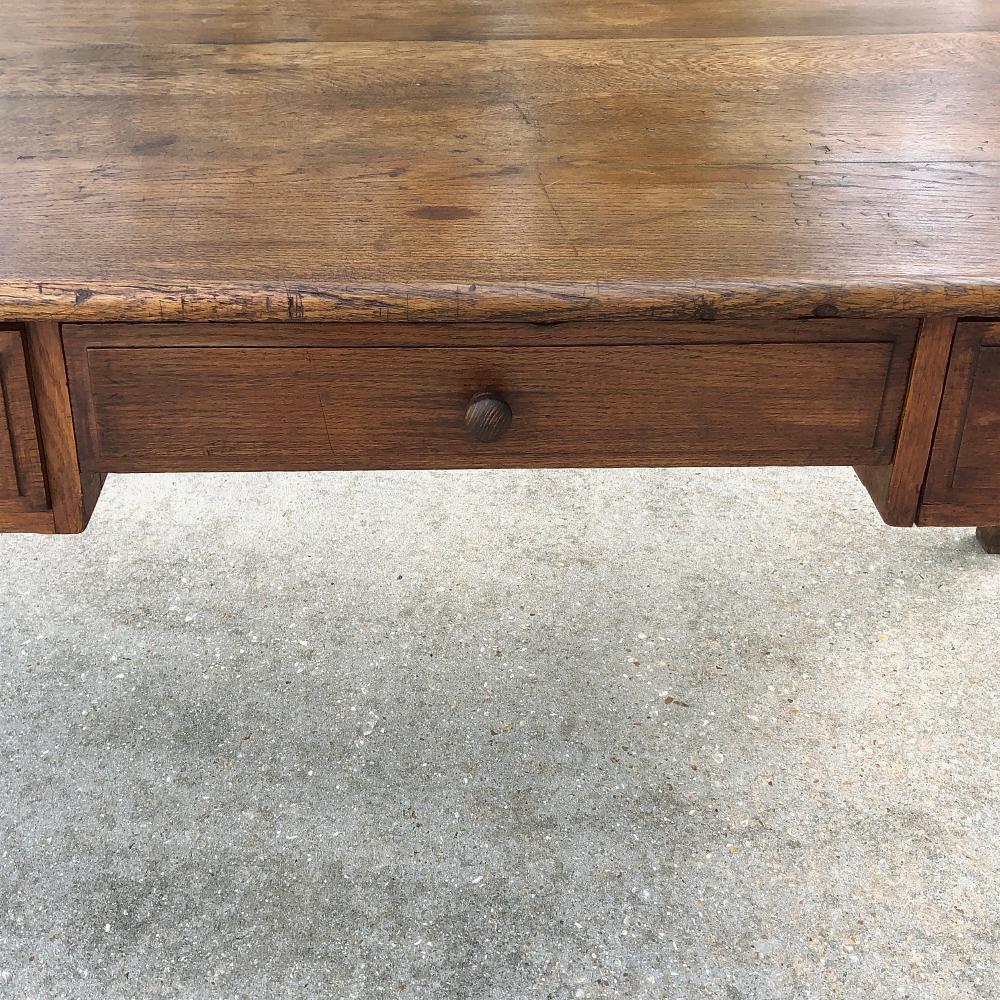 19th Century Country French Rustic Oak Desk 4