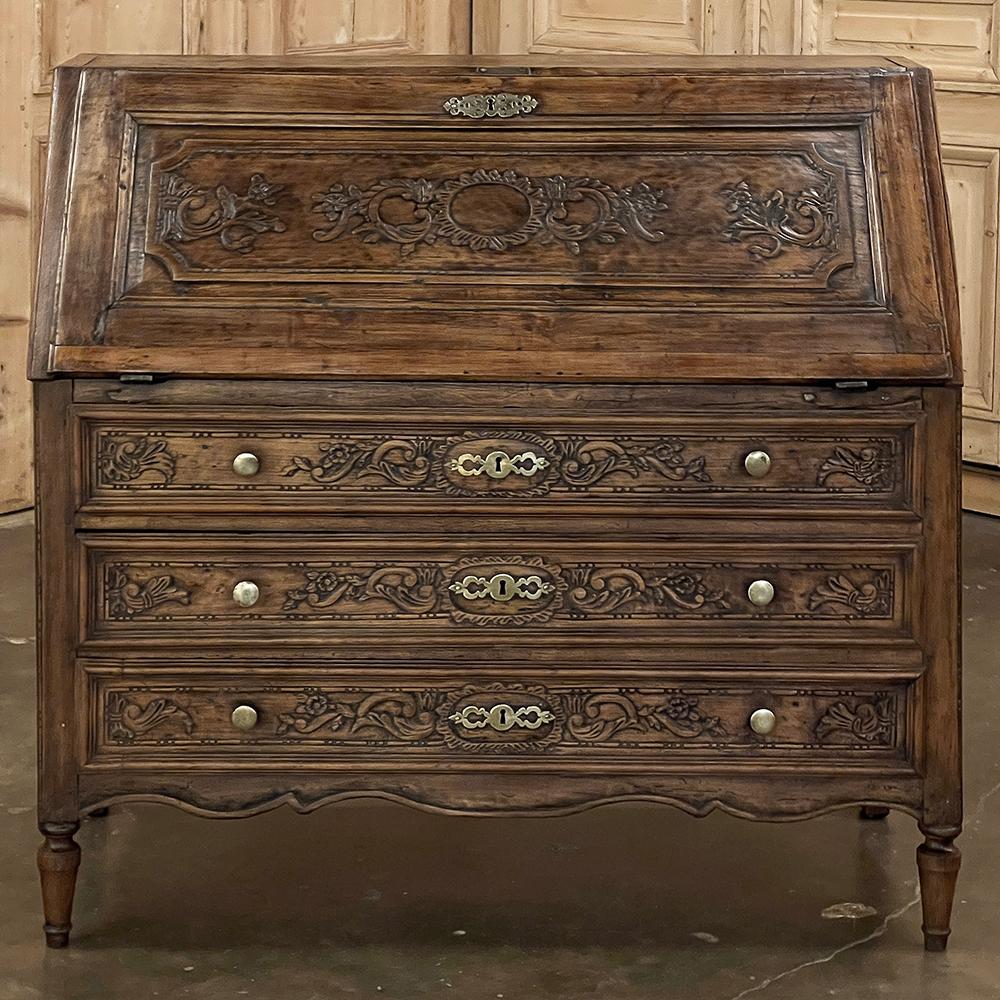 Hand-Crafted 19th Century Country French Secretary ~ Desk For Sale