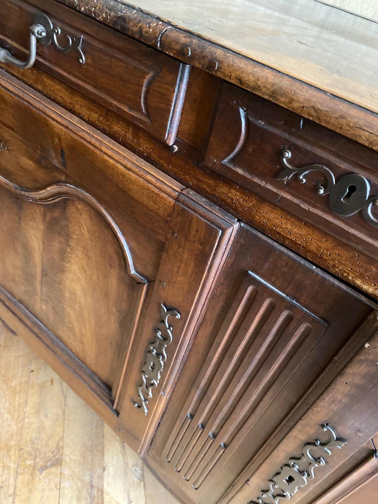 Walnut 19th Century Country French Server
