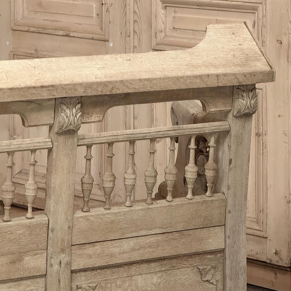 Panca da sala a righe francese del XIX secolo ~ Pew in vendita 12