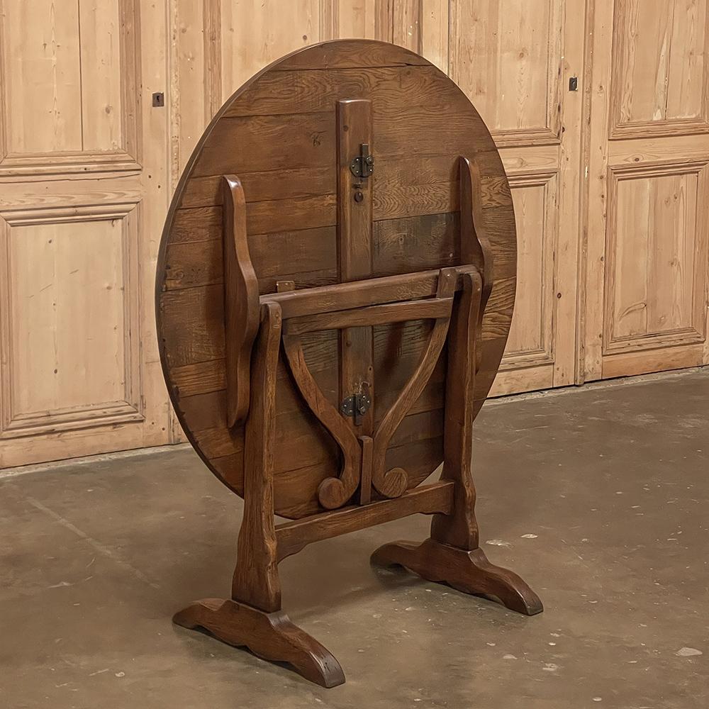 19th Century Country French Tilt-Top Wine Tasting Table 9