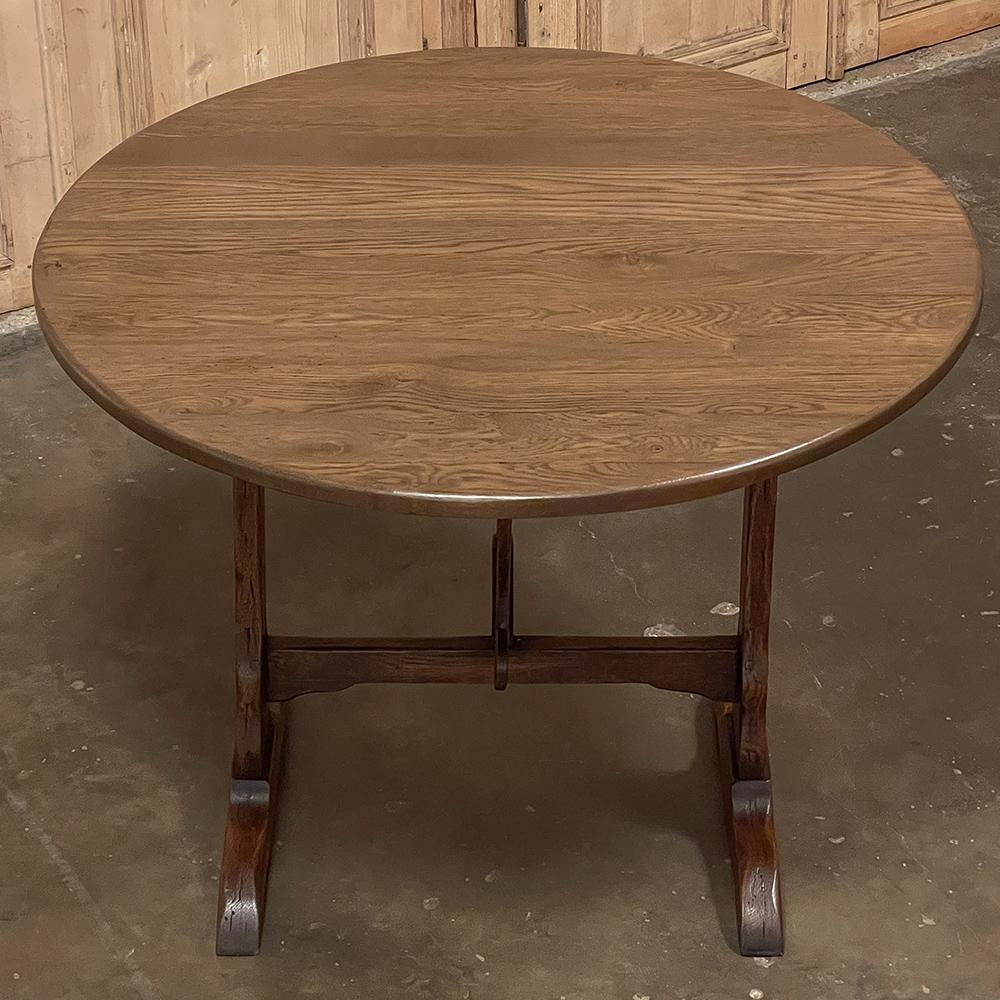 Early 20th Century 19th Century Country French Tilt-Top Wine Tasting Table