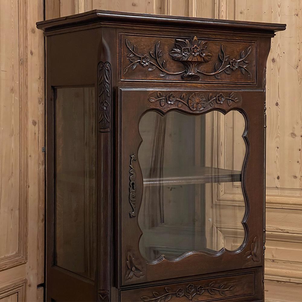 19th Century Country French Vitrine~Bonnetiere from Normandie 6
