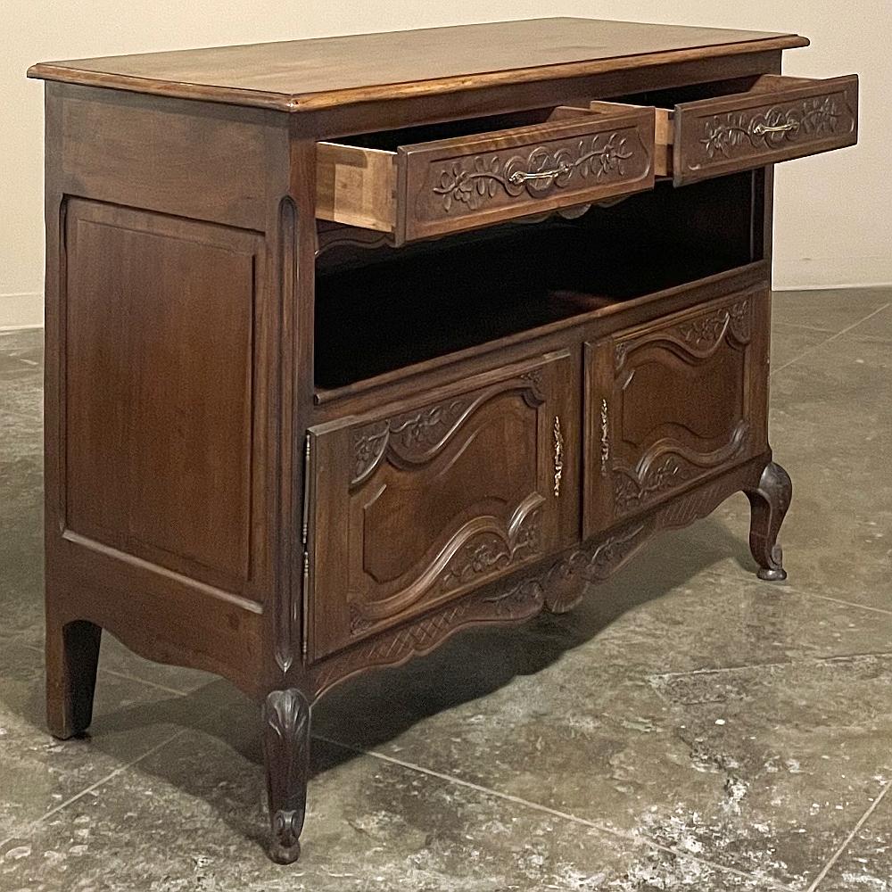 Hand-Crafted 19th Century Country French Walnut Dessert Buffet For Sale