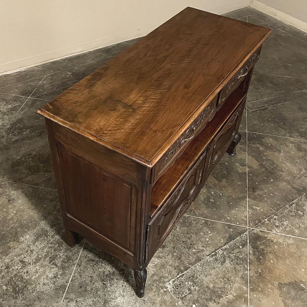 Late 19th Century 19th Century Country French Walnut Dessert Buffet For Sale