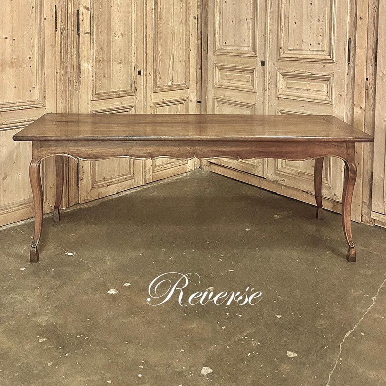 Hand-Crafted 19th Century Country French Walnut Dining Table For Sale