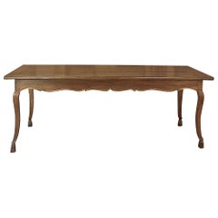 Antique 19th Century Country French Walnut Dining Table