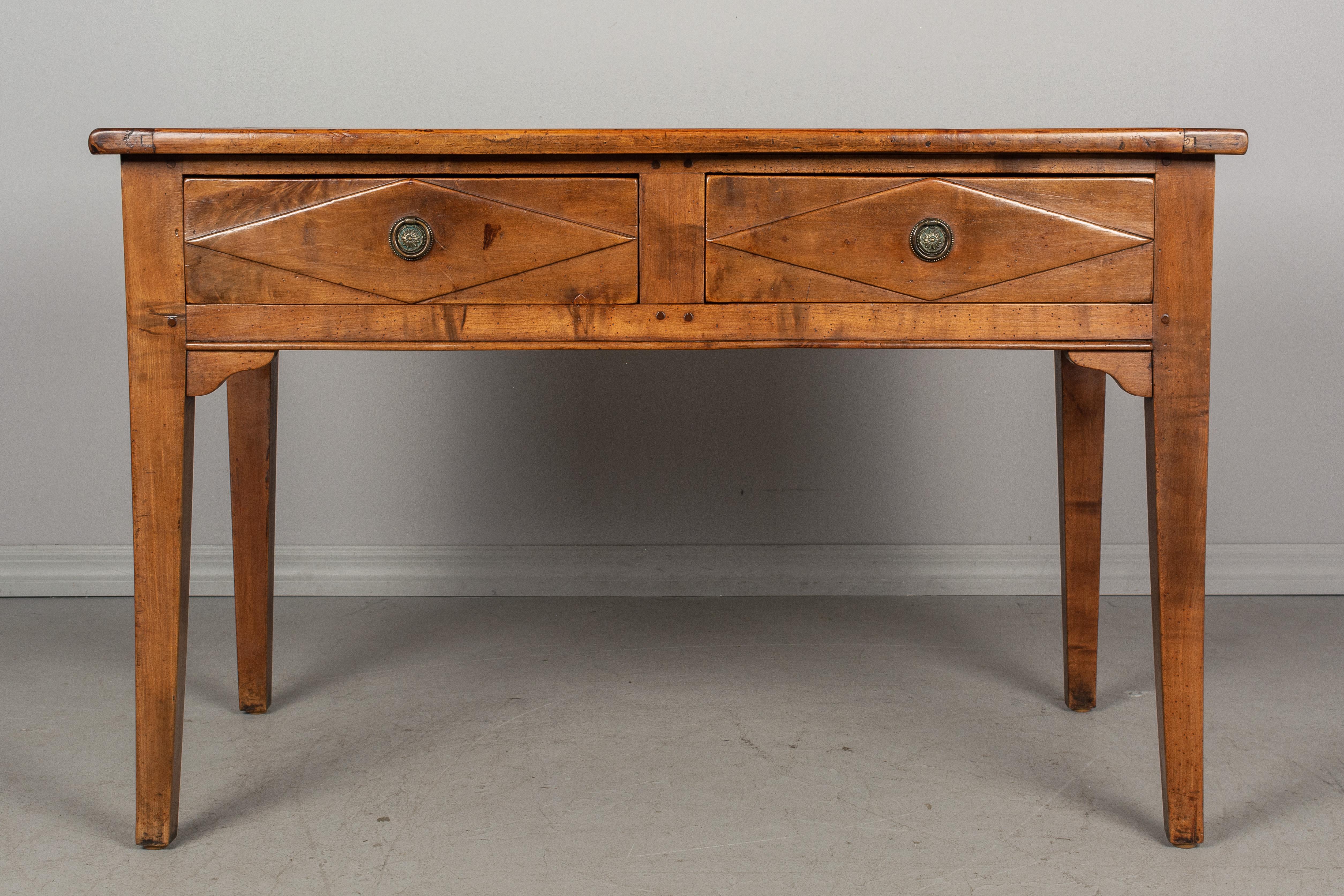 Hand-Crafted 19th Century Country French Walnut Farm Table