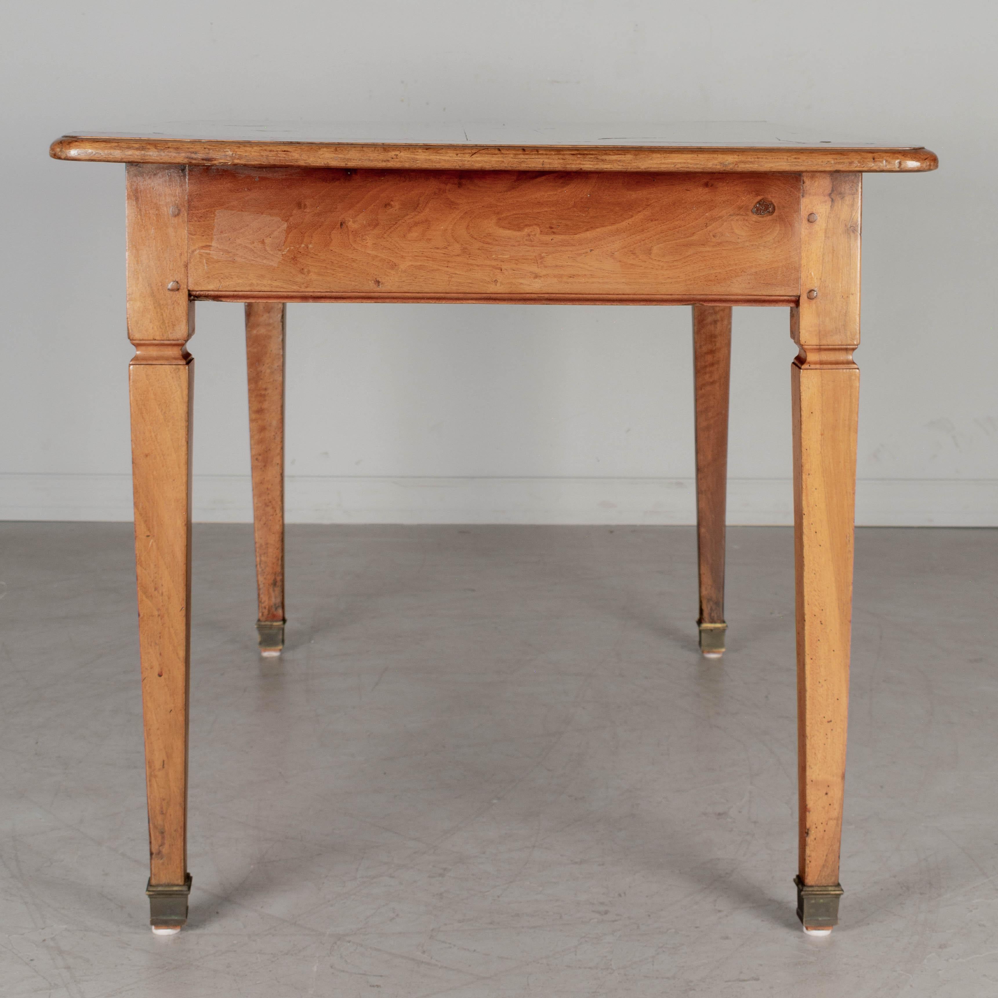 19th Century Country French Walnut Farm Table or Dining Table For Sale 1