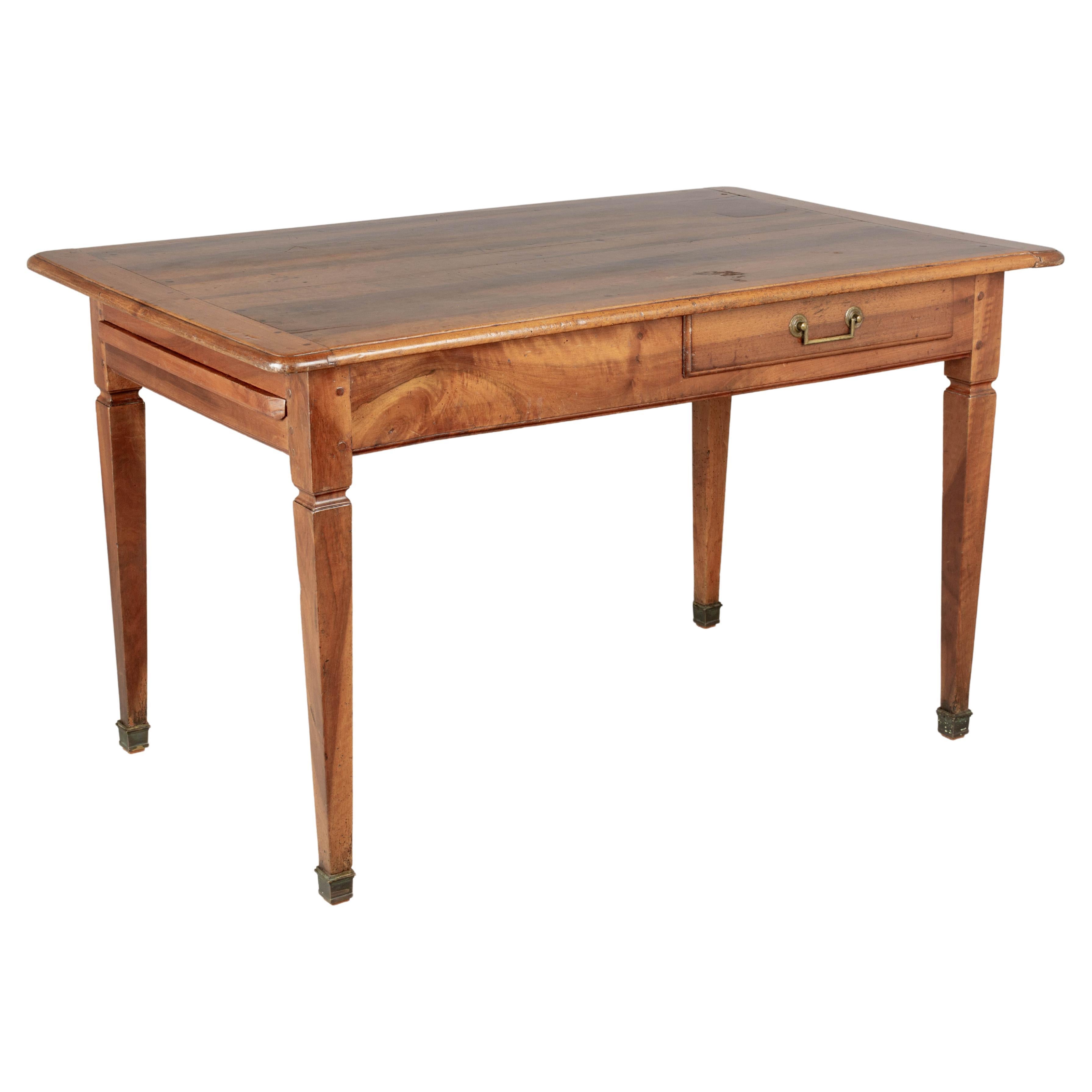19th Century Country French Walnut Farm Table or Dining Table For Sale