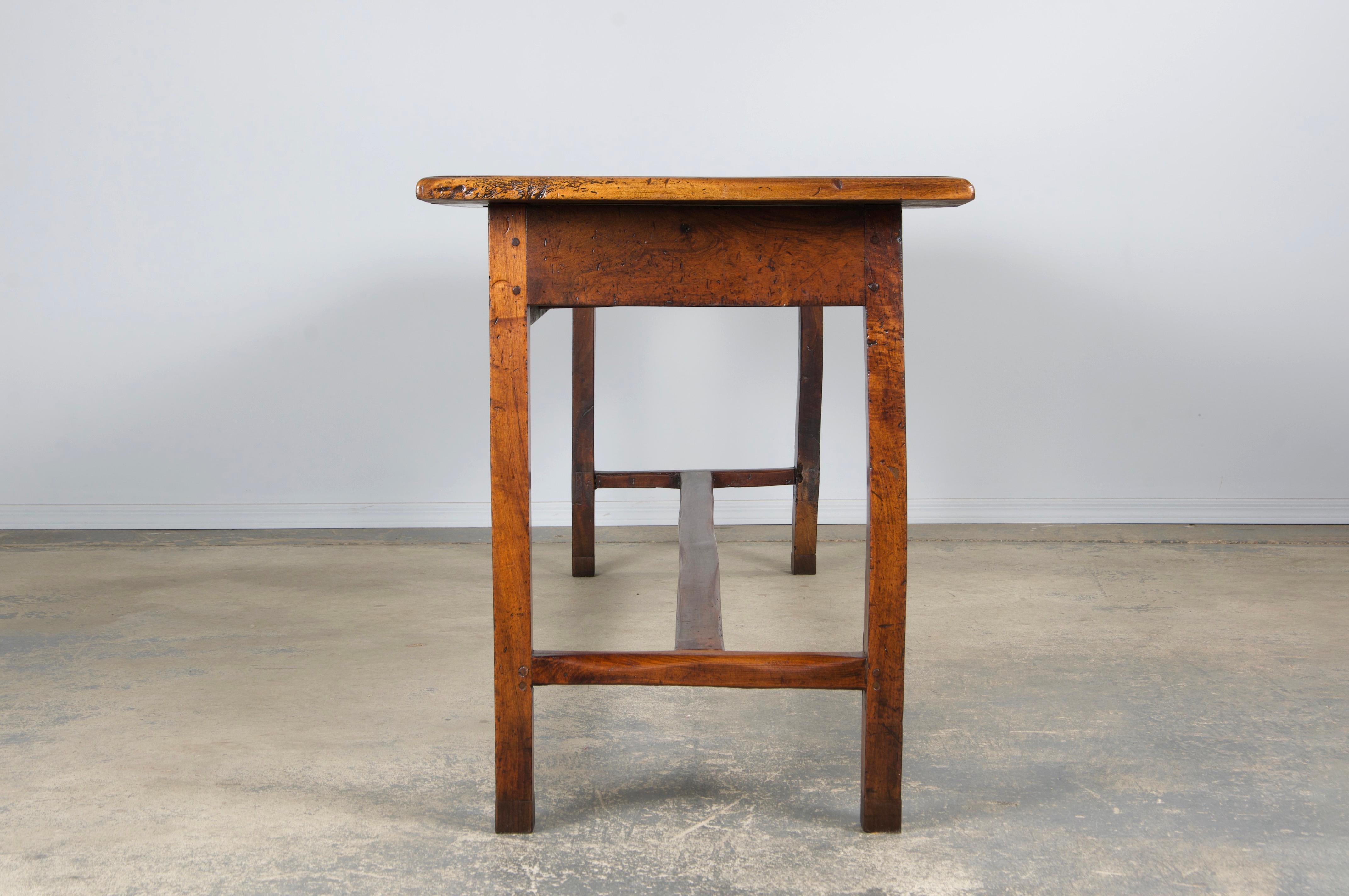 19th Century Country French Walnut Farmhouse Trestle Table 7