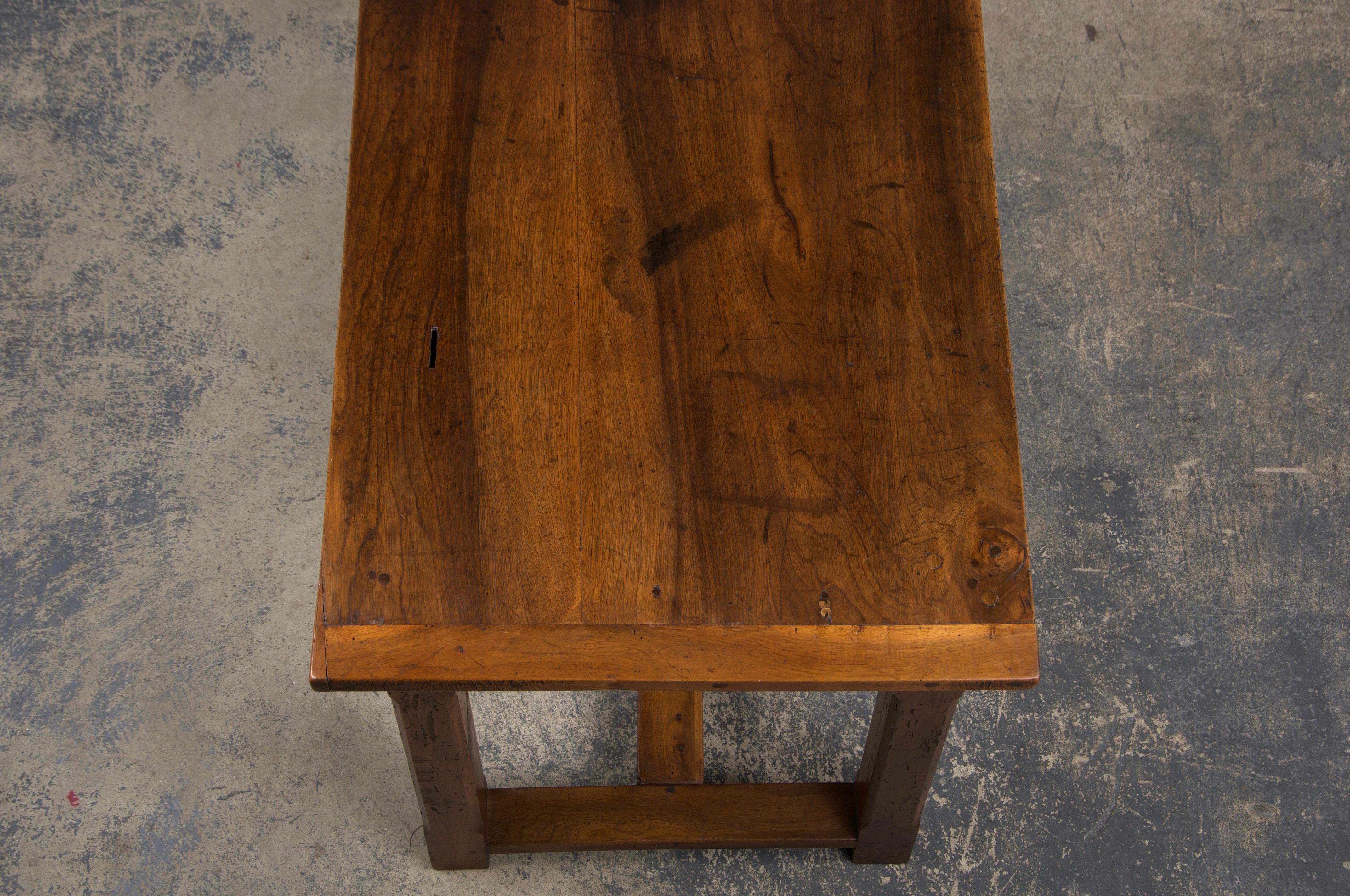 19th Century Country French Walnut Farmhouse Trestle Table 7