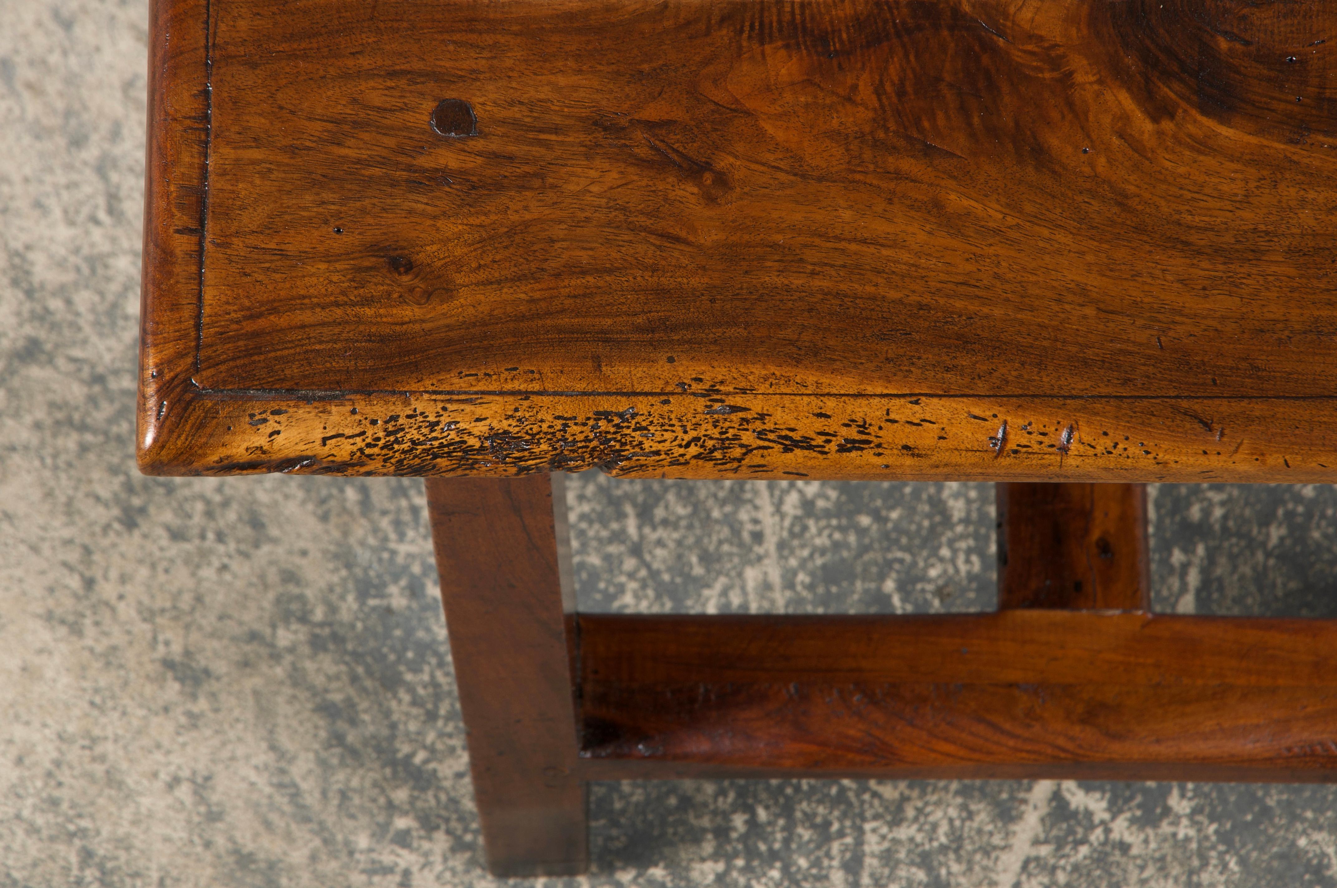 19th Century Country French Walnut Farmhouse Trestle Table 9