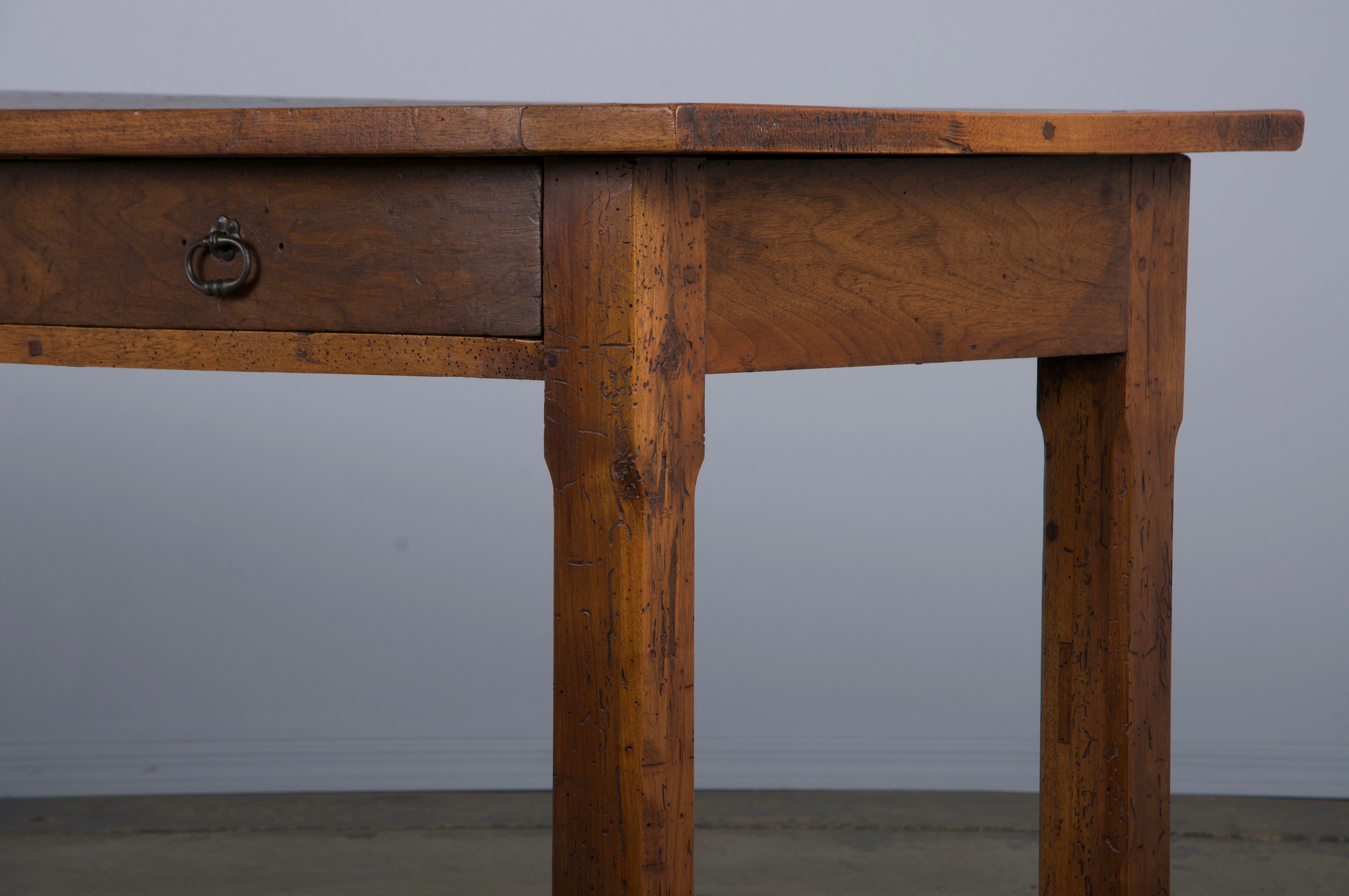 19th Century Country French Walnut Farmhouse Trestle Table 11
