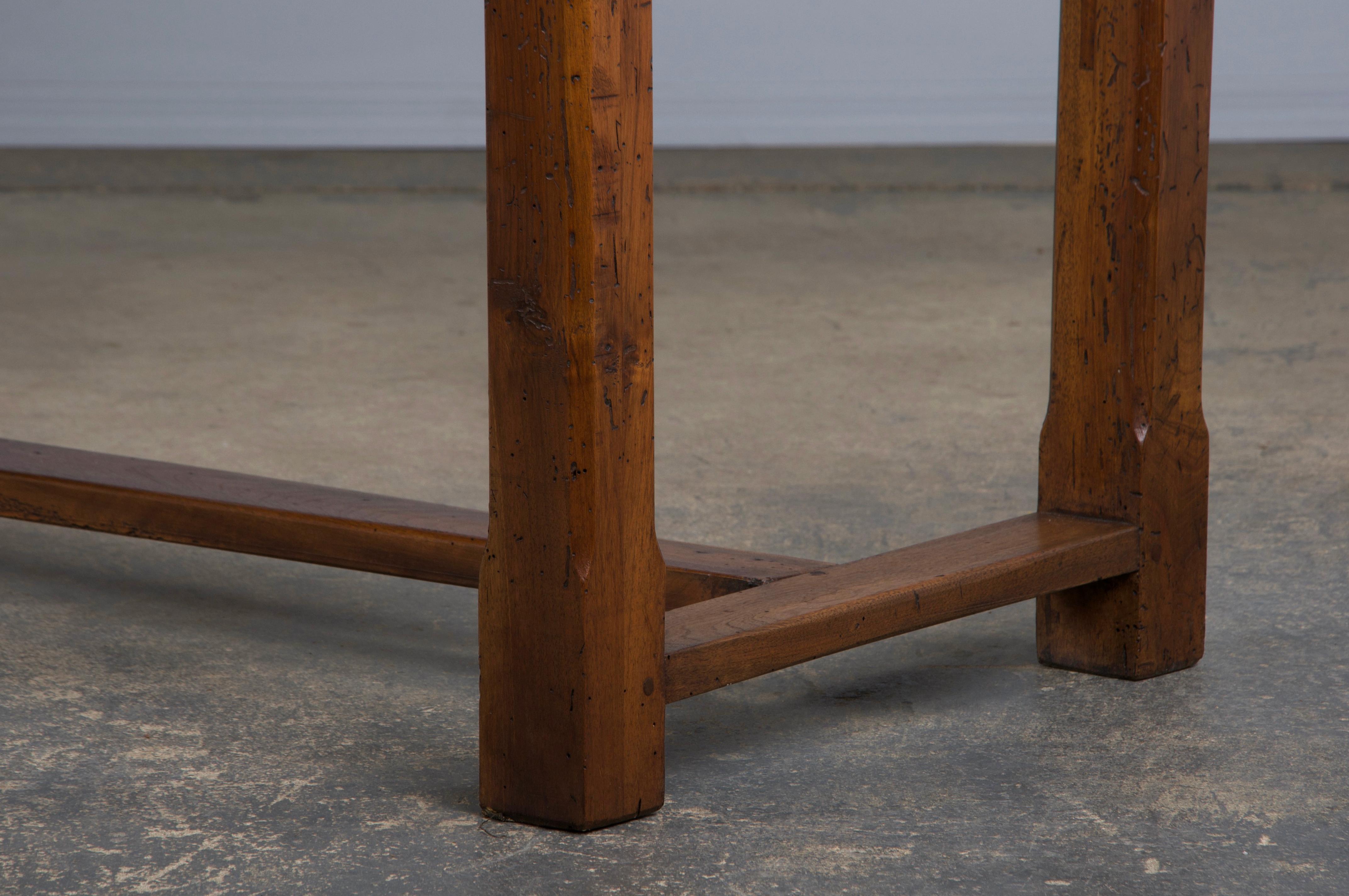 19th Century Country French Walnut Farmhouse Trestle Table 12