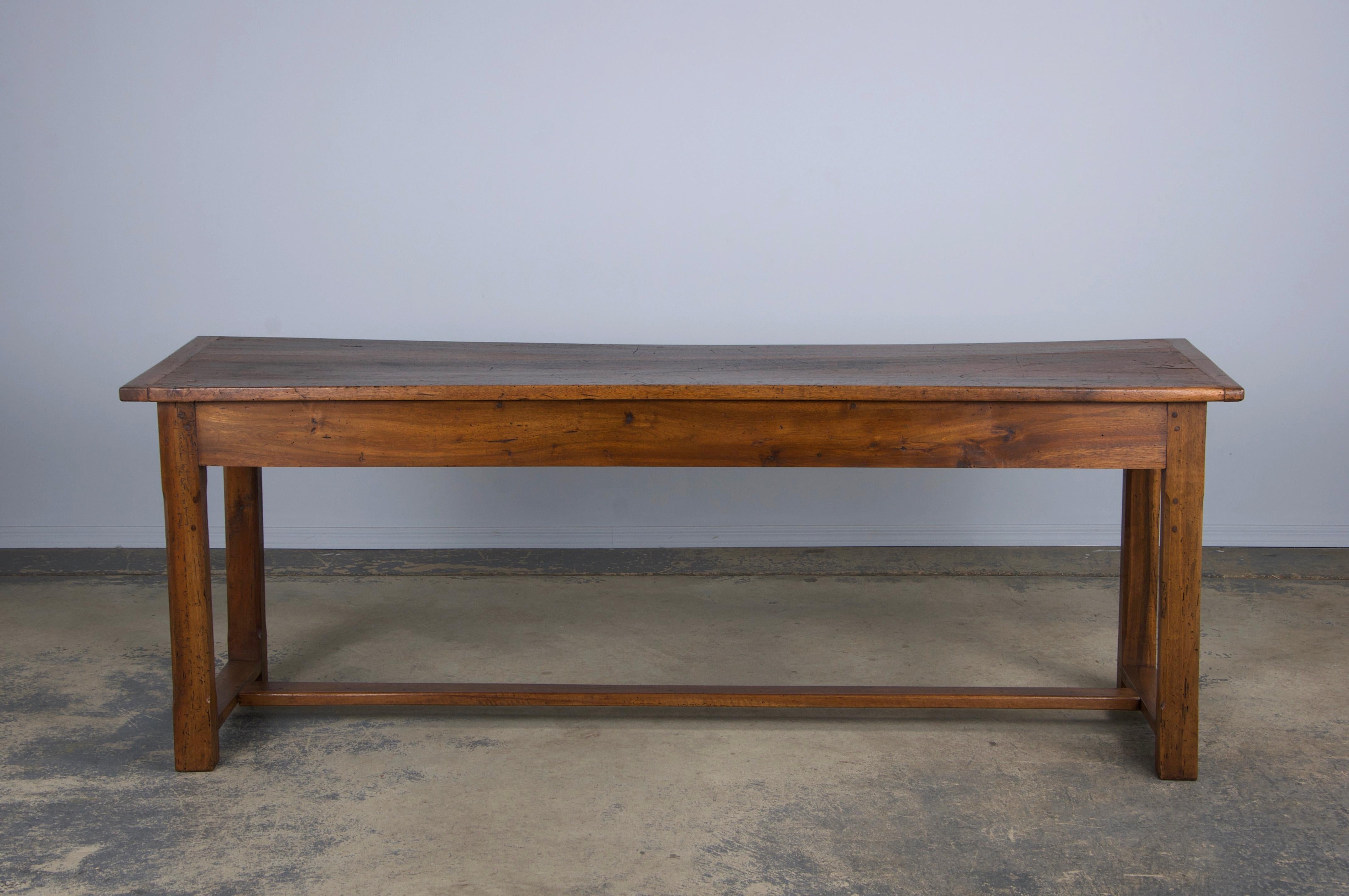 19th Century Country French Walnut Farmhouse Trestle Table 13