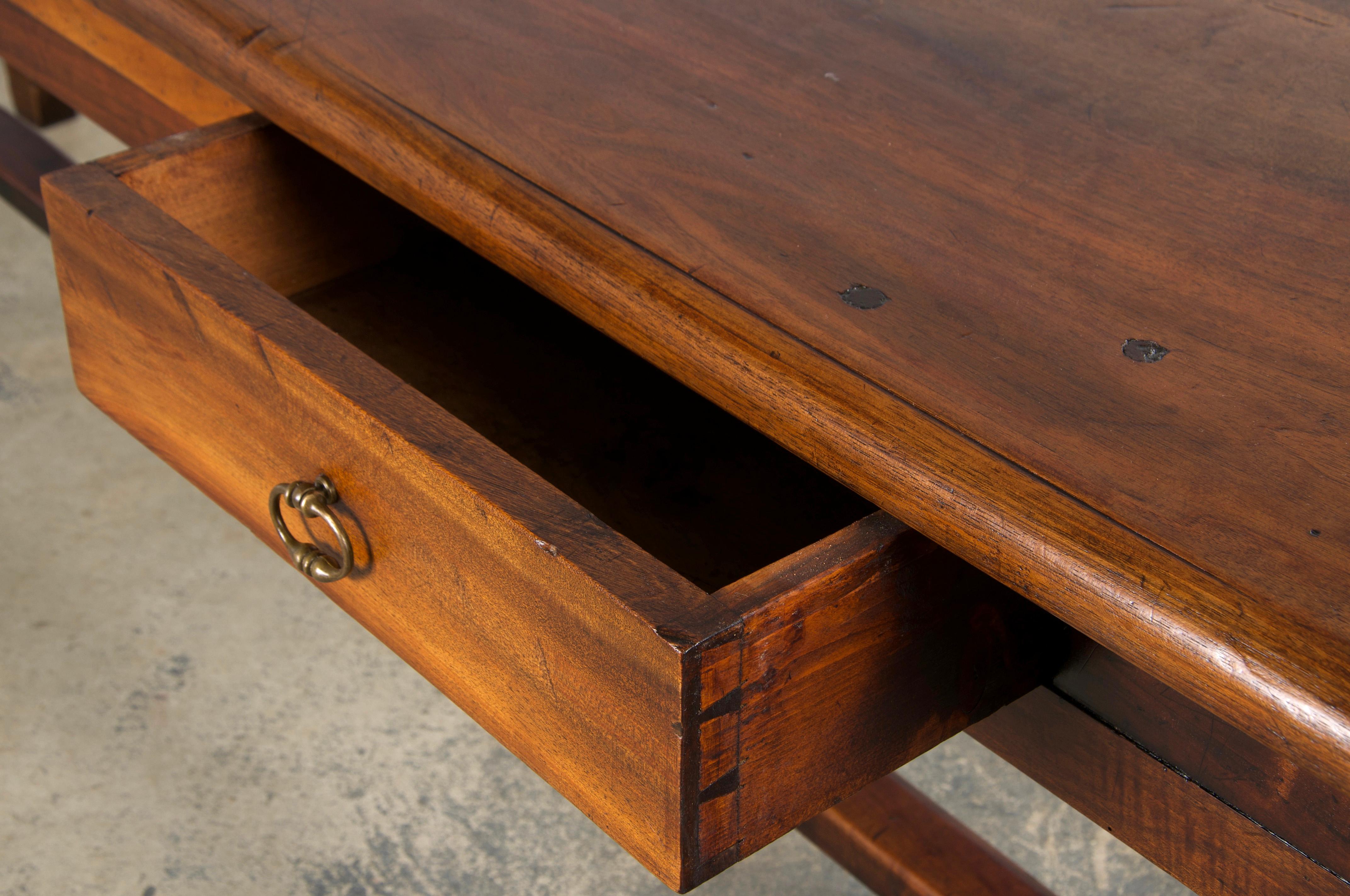 19th Century Country French Walnut Farmhouse Trestle Table 14