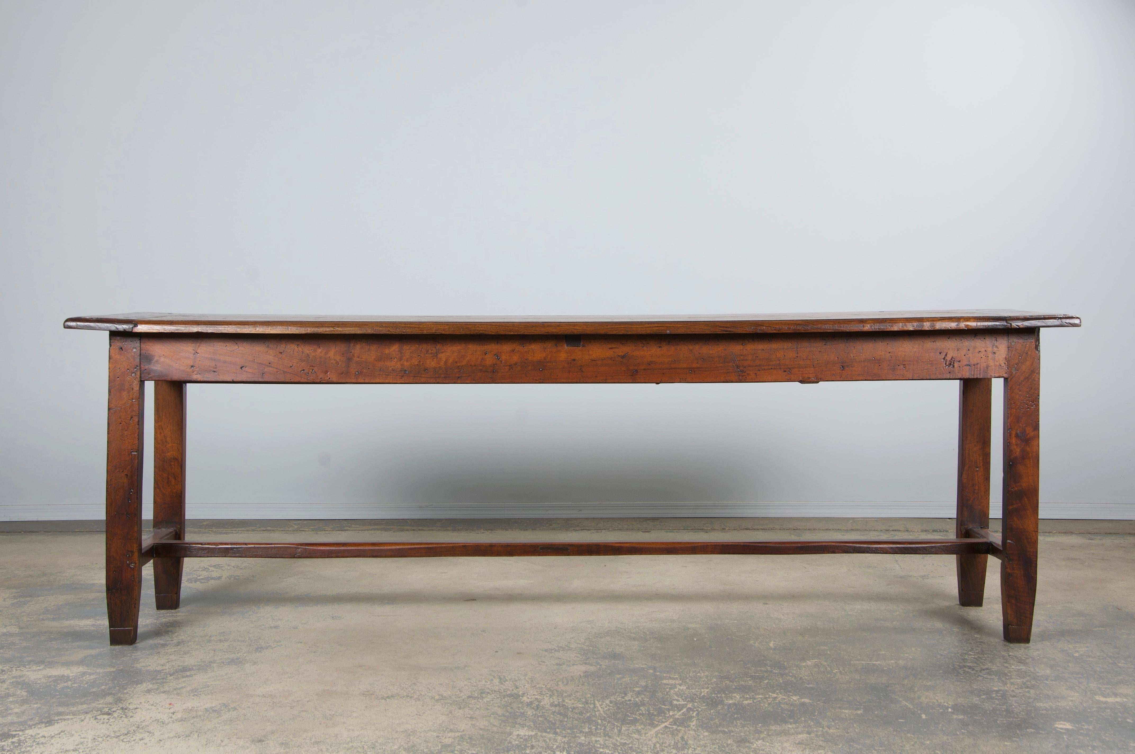 19th Century Country French Walnut Farmhouse Trestle Table 15