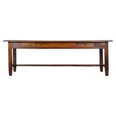 19th Century Country French Walnut Farmhouse Trestle Table