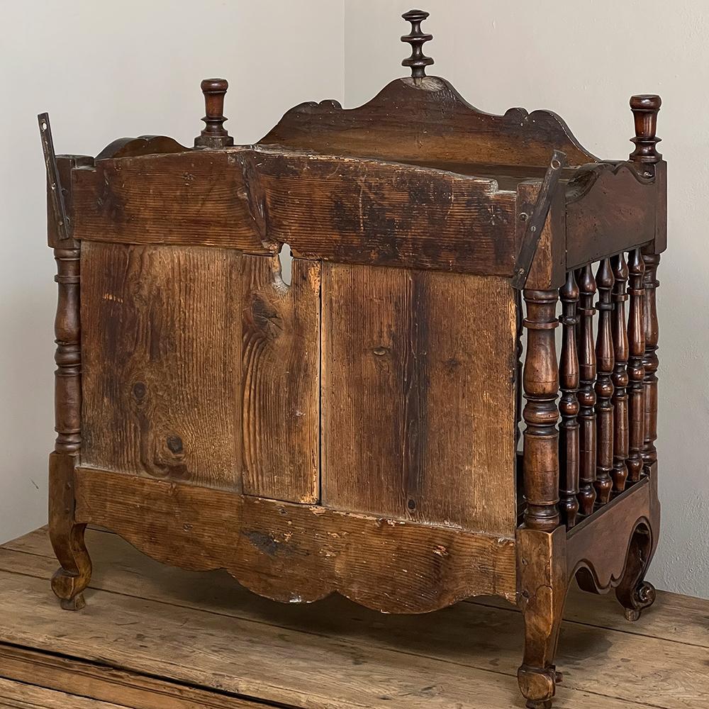 19th Century Country French Walnut Pannetiere ~ Breadbox For Sale 10