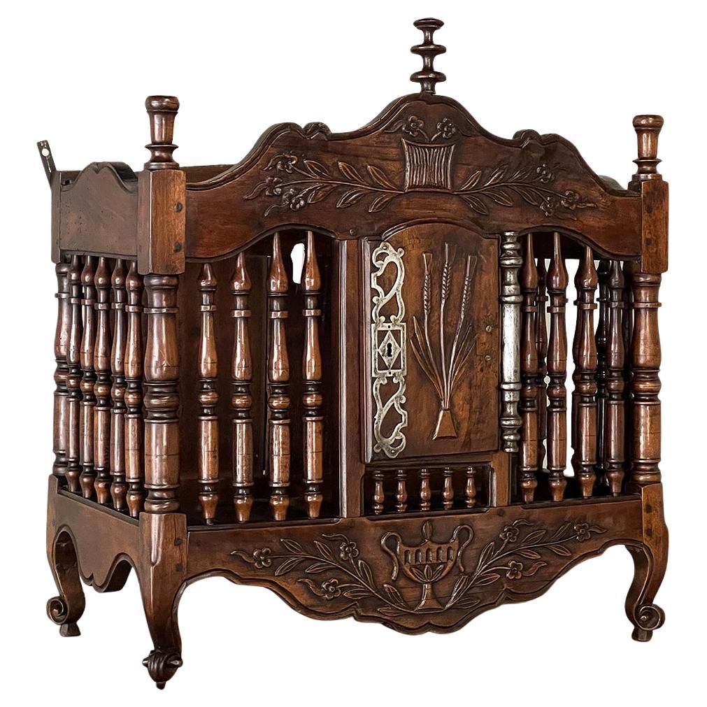 19th Century Country French Walnut Pannetiere ~ Breadbox