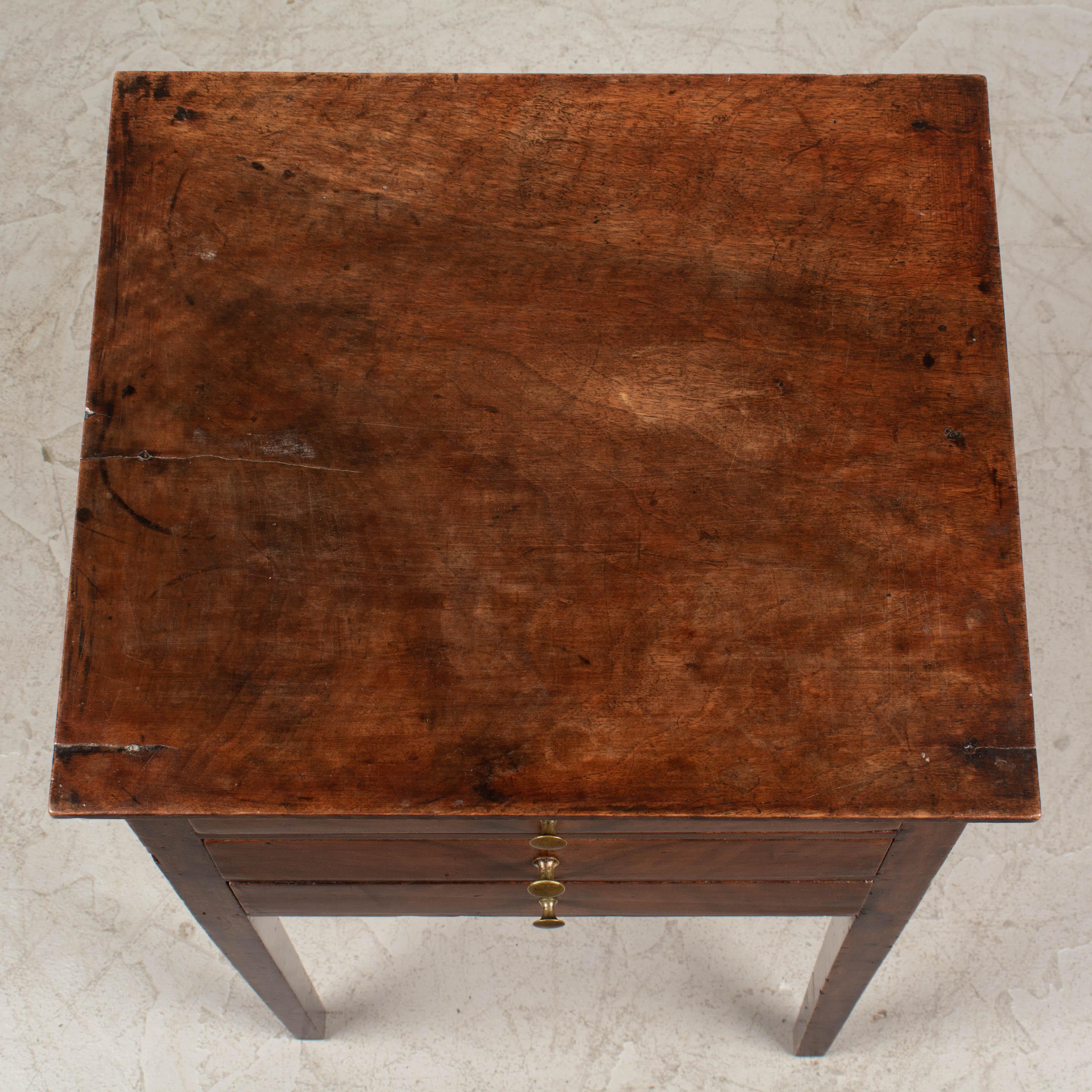 19th Century Country French Walnut Side Table 1