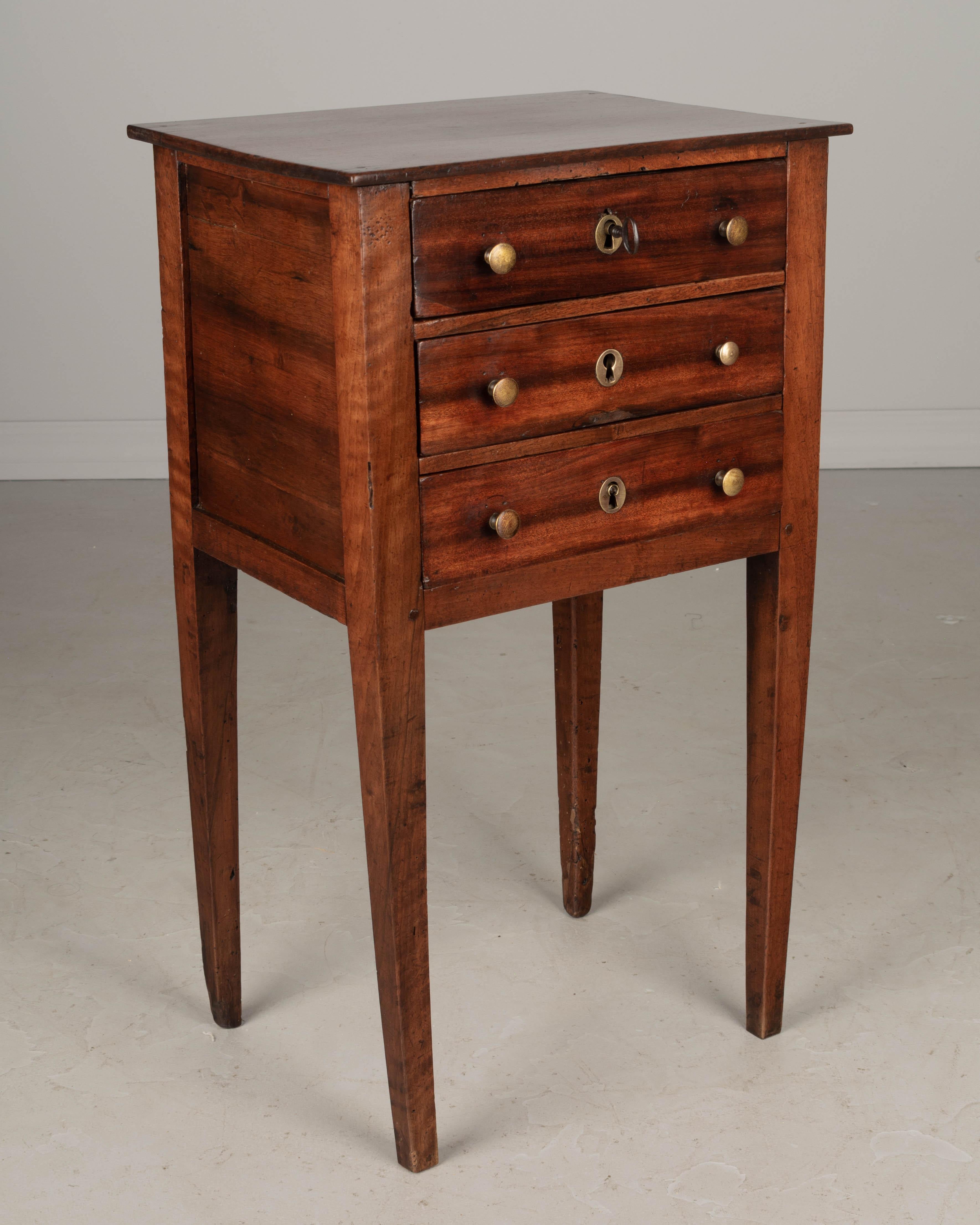19th Century Country French Walnut Side Table 4