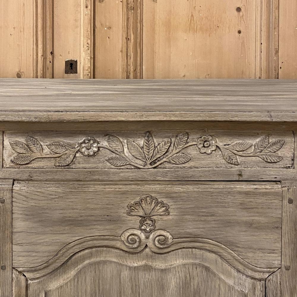 19th Century Country French Whitewashed Buffet, Enfilade 6