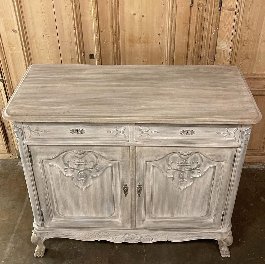 19th Century Country French Whitewashed Buffet For Sale 3