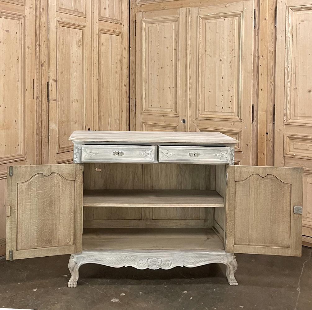 19th Century Country French Whitewashed Buffet For Sale 1