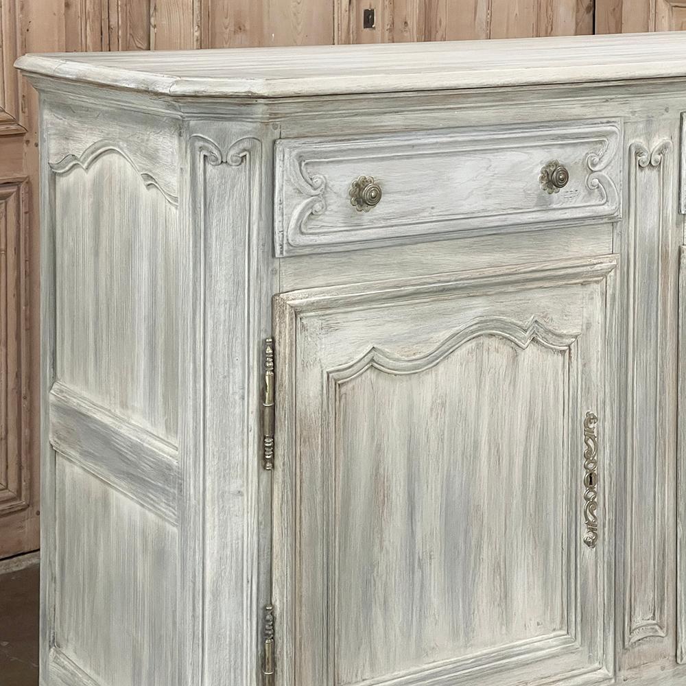 19th Century Country French Whitewashed Oak Buffet For Sale 3