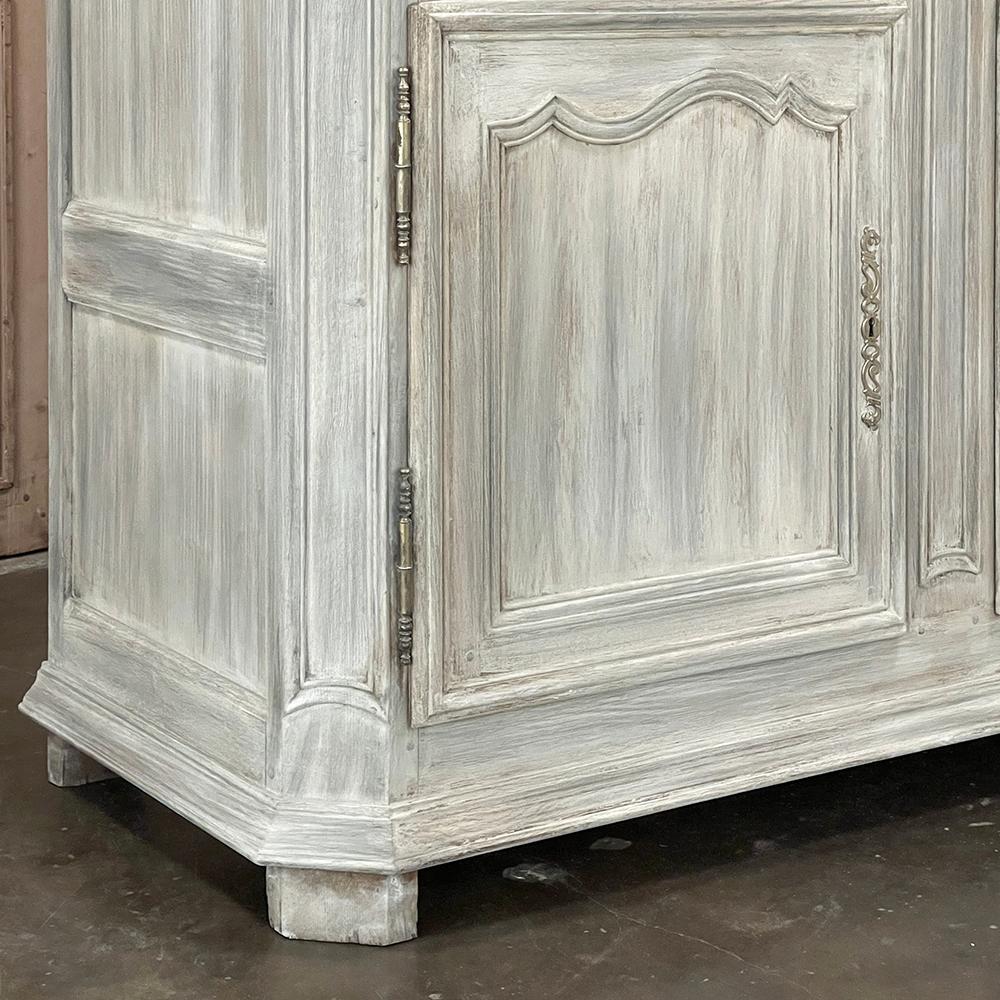 19th Century Country French Whitewashed Oak Buffet For Sale 4