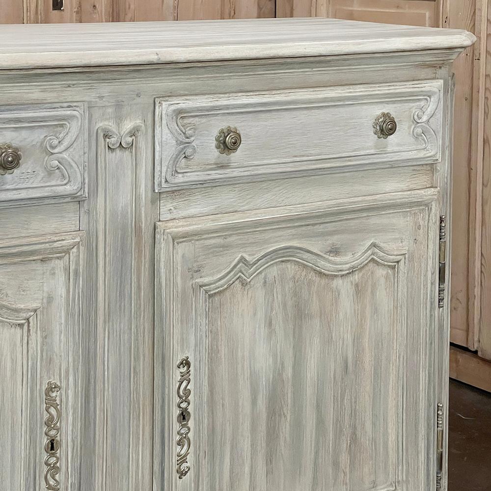 19th Century Country French Whitewashed Oak Buffet For Sale 5