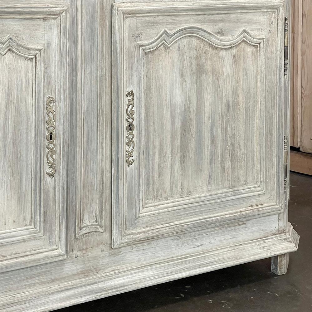 19th Century Country French Whitewashed Oak Buffet For Sale 6