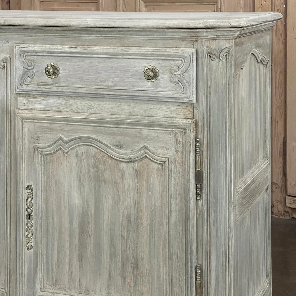 19th Century Country French Whitewashed Oak Buffet For Sale 7