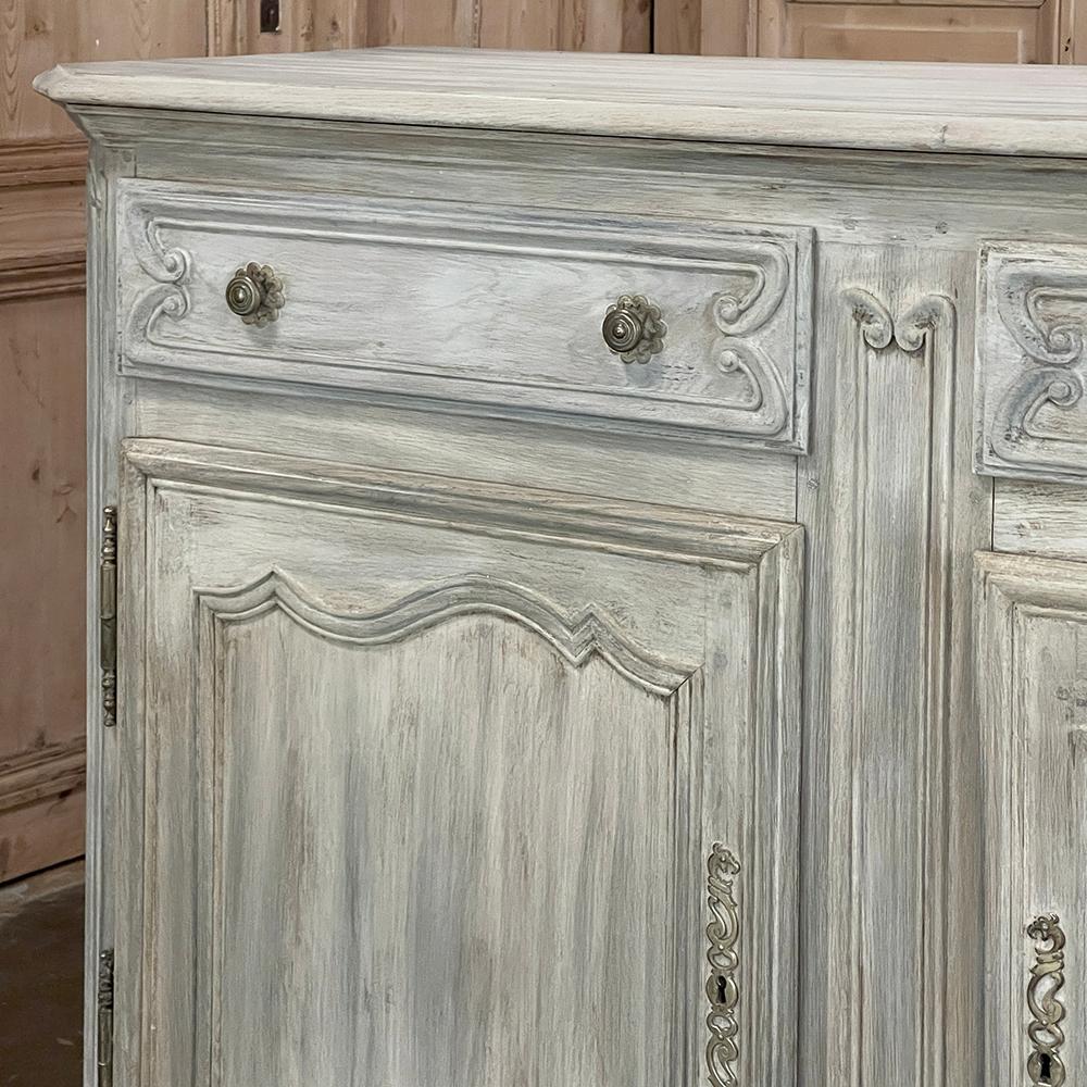 19th Century Country French Whitewashed Oak Buffet For Sale 9