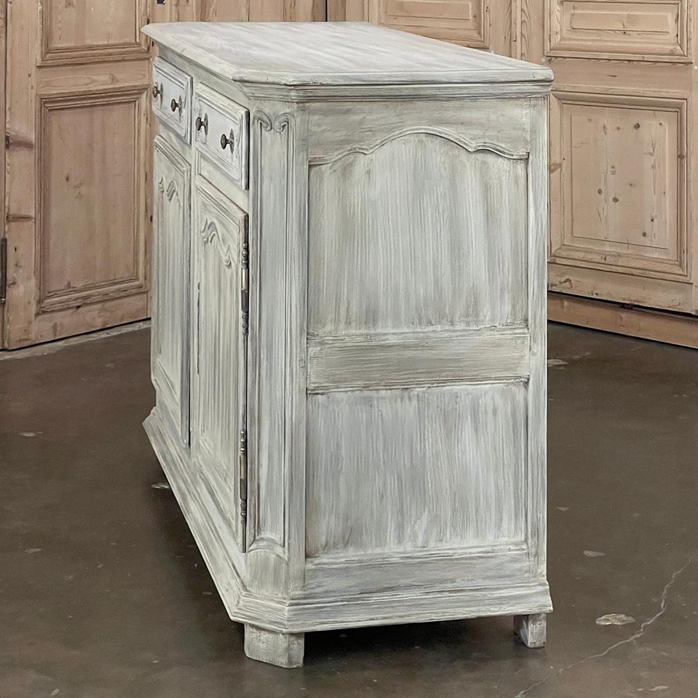 19th Century Country French Whitewashed Oak Buffet For Sale 11