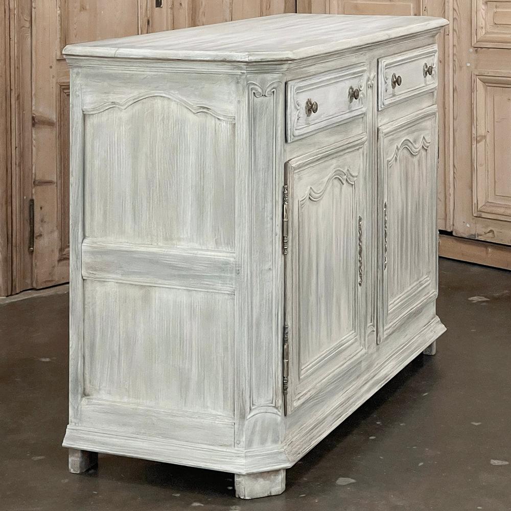 19th Century Country French Whitewashed Oak Buffet For Sale 12