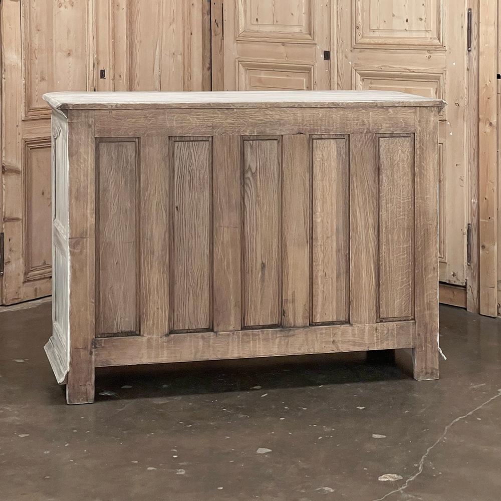 19th Century Country French Whitewashed Oak Buffet For Sale 13